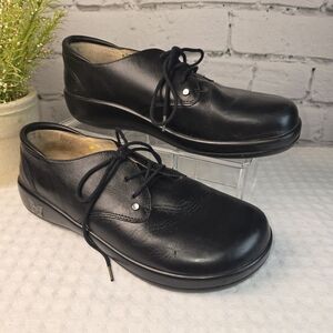 ALEGRIA TERA PRO BLACK NAPPA LEATHER LACE UP OXFORD HEALTHCARE WOMENS 39